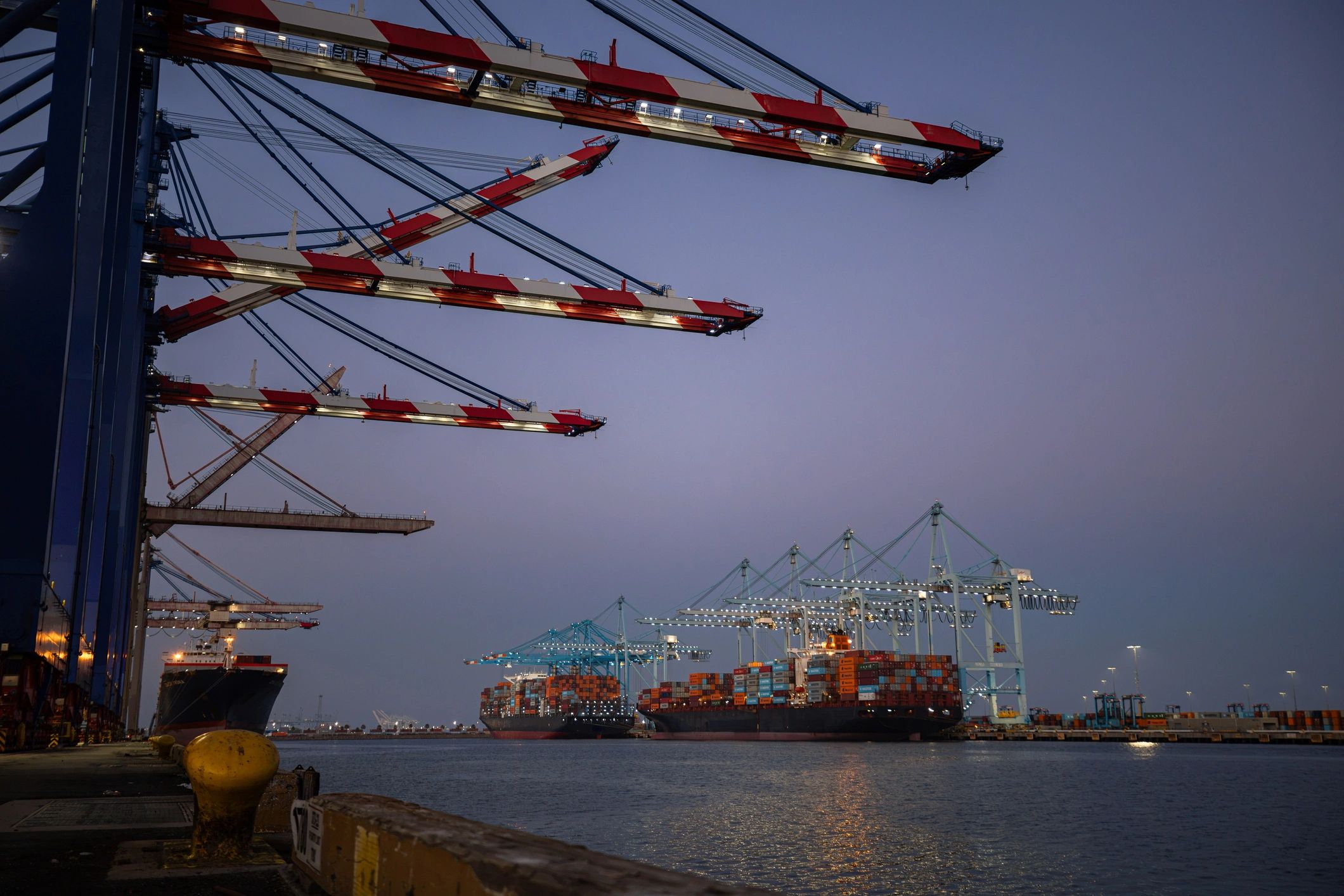 Container terminal representing supply chain operations